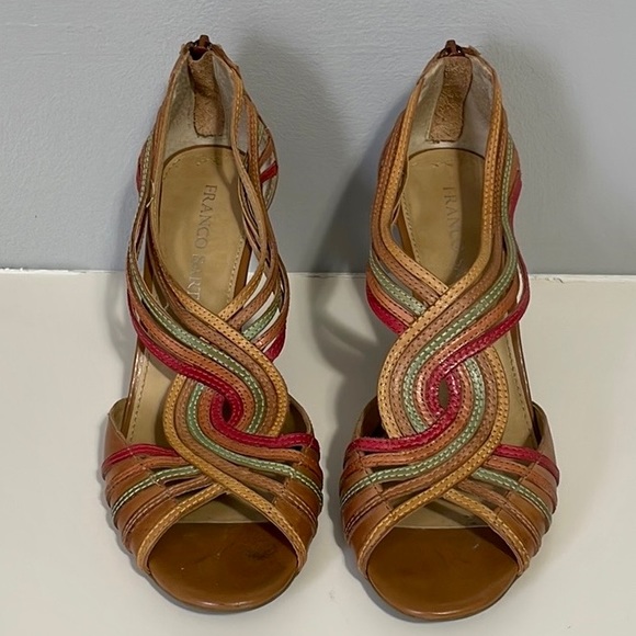 Franco Sarto “Gloss” Wedge Sandals, Size 8.5 - Picture 1 of 12